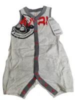 Baby Romper Baby boy summer sleeve less grey with dark grey lining