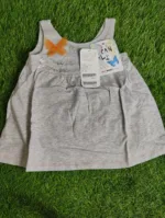Baby Frock baby Girl summer sleeve less light grey