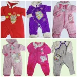 Baby Girl Winter Romper hoodie Korean made quilted warm