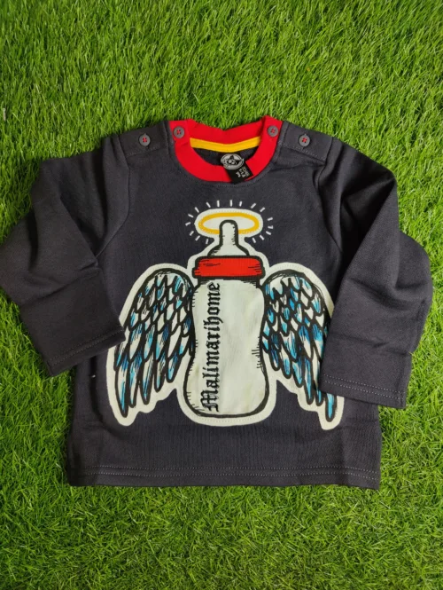 Baby Jacket Baby Boy Winter Black and Grey with angel