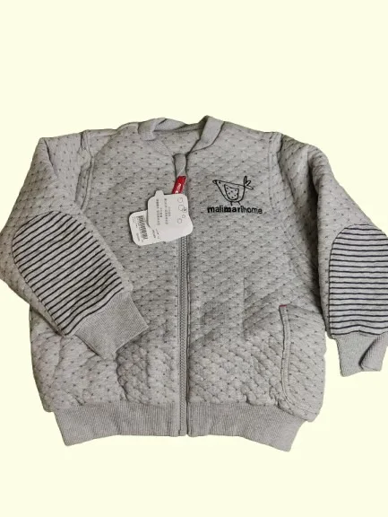 Baby Jacket Baby Boy Winter Season full sleeve grey with elbow design Baby Jacket Baby Boy Winter Season full sleeve grey with elbow design