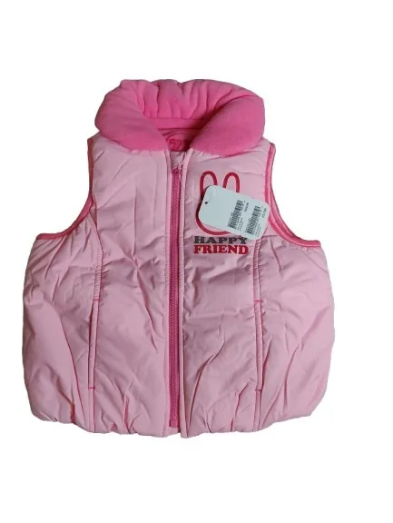 Baby Jacket Baby Girl winter sleeve less light pink with pink lininng Baby Jacket Baby Girl winter sleeve less light pink with pink lininng
