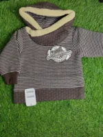 Baby Jacket Baby boy Winter Season full sleeve Grey with Darkgrey lining hoodie
