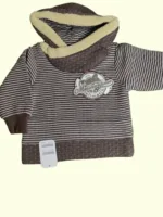 Baby Jacket Baby boy Winter Season full sleeve Grey with Dark grey lining hoodie