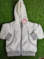 Baby Jacket baby boy winter Season full slavee white with gray lining