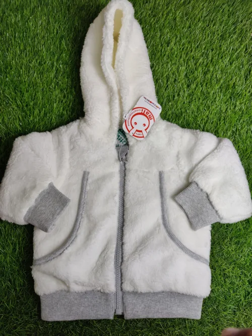 Baby Jacket baby boy winter Season full slavee white with gray lining