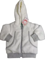 Baby Jacket baby boy winter Season full slavee white with gray lining