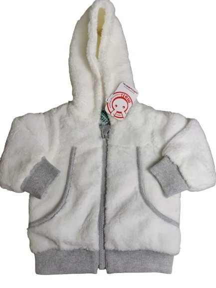 Baby Jacket baby boy winter Season full slavee white with gray lining Baby Jacket baby boy winter Season full slavee white with gray lining