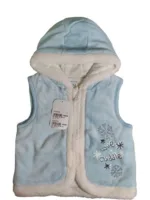 Baby Jacket baby boy winter sleeve less light blue with white lining