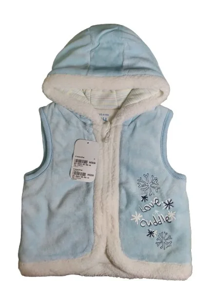 Baby Jacket baby boy winter sleeve less light blue with white lining Baby Jacket baby boy winter sleeve less light blue with white lining