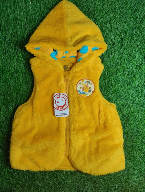 Baby Jacket unisex Winter Season sleeve less yellow