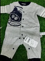 Baby Romper Baby Boy Mid Season full sleeve grey with black sleeves