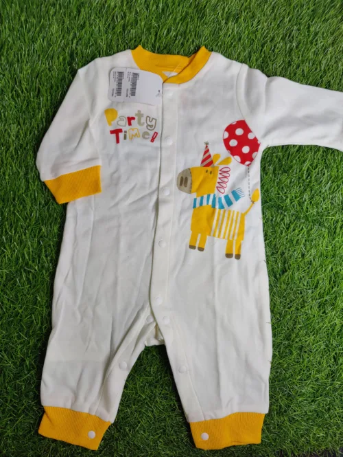 Baby Boy Romper Summer Season full saleev white yellow zebra party