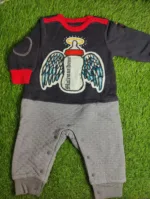 Baby Romper Baby Boy Winter Black and Grey with angel