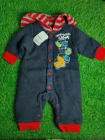 Baby Romper Baby Boy Winter Season full sleeve Black red sleeve hoodie style