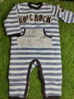Baby Romper Baby Boy Winter Season full sleeve Gray lines black lining