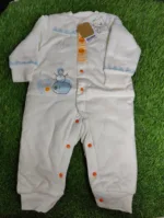 Baby Romper Baby Boy Winter Season full sleeve white with snow man