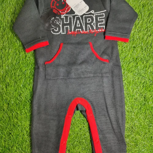 Baby Romper Baby Boy mid Season full sleeve black and red lining