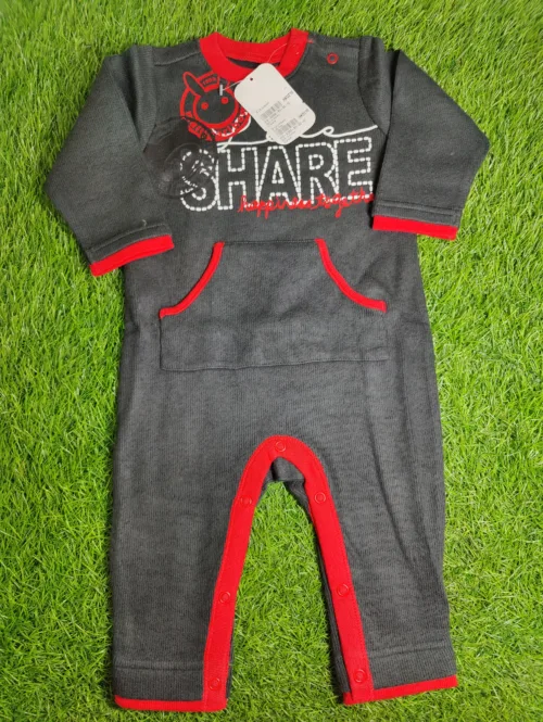 Baby Romper Baby Boy mid Season full sleeve black and red lining