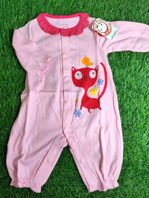Baby Romper Baby Girl Summer Pink Red cat