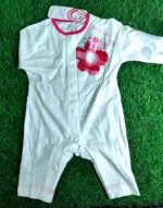 Baby Romper Baby Girl Summer White Pink Flower