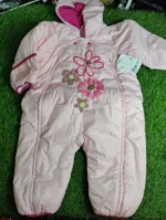 Baby Romper Baby Girl Winter Season full sleeve pink puffy