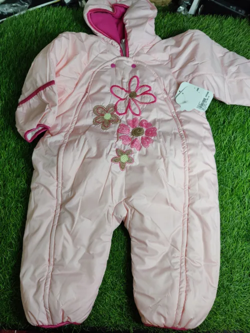 Baby Romper Baby Girl Winter Season full sleeve pink puffy