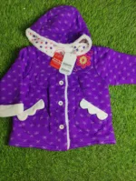 Baby Jacket Baby Girl Winter Season full saleev purple with white lining hoodie