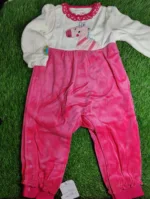 Baby Romper Baby Girl Winter Season full sleeve White with pink bottom