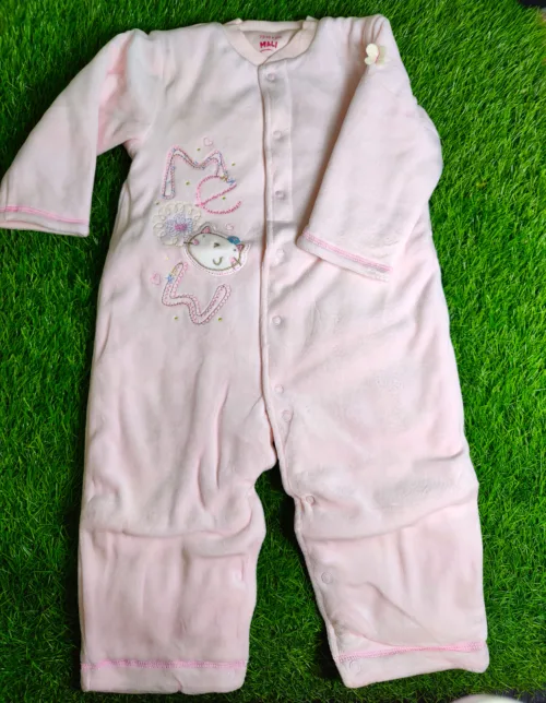 Baby Romper Baby Girl Winter Season full sleeve light pink