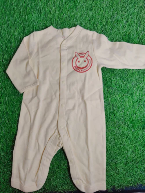 Baby Romper Baby unisex Mid Season full saleev Half white mali logo