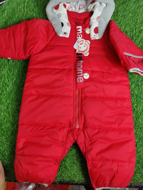 Baby Romper Baby unisex Winter Season full sleeve red hoodie