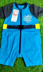 Baby Romper Boy summer half sleeve blue with belt style