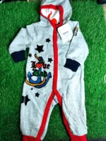 Baby Romper baby boy winter Season Grey with red lining