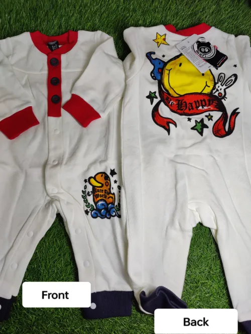 Baby Romper Baby boy Mid Season full sleeve white double sided print