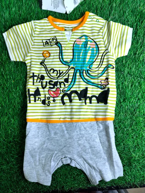 Baby Romper boy summer half sleeve octopus design