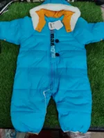 Baby Romper boy winter full sleeve blue hoodie puffy