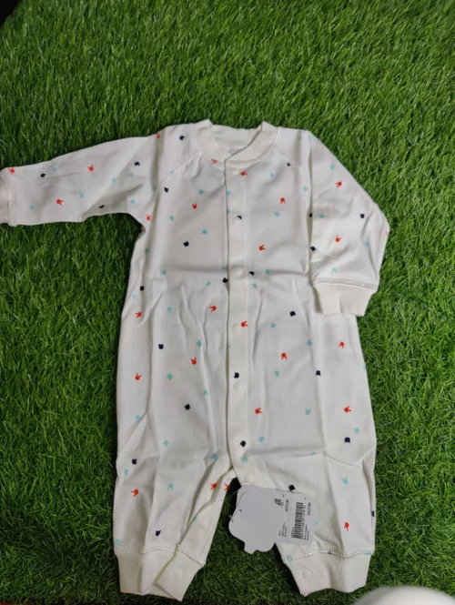 Baby Romper unisex Mid Season full saleev white bunny heads