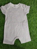 Baby Romper unisex summer Half saleev Horizontal lines