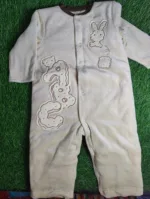 Baby Romper unisex winter full sleeve light grey