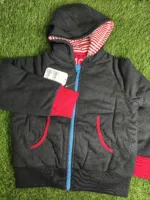 Baby Shirt Baby Boy Winter Season full sleeve Black with red lining hoodie