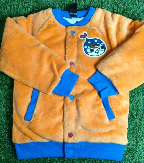 Baby Shirt Baby Boy Winter Season full sleeve orange with blue lining velvet