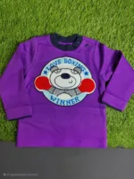Baby Shirt Boy winter Season full sleeve Purple with spaceman