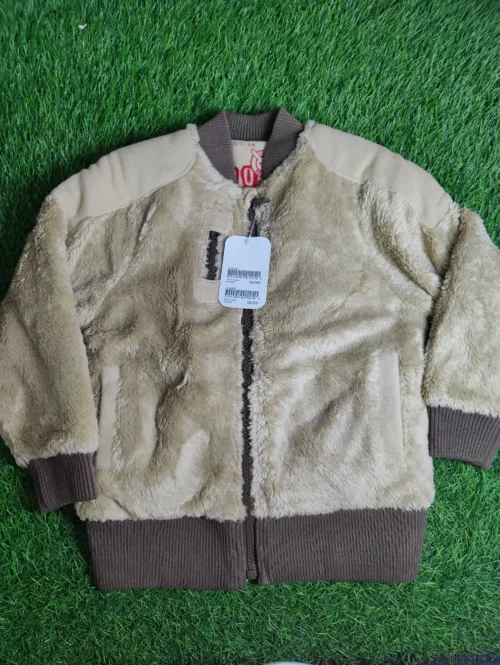 Baby Shirt Boy winter Season full sleeve half white with dark brown lining
