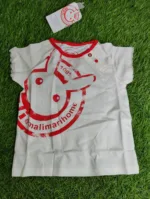 Baby Shirt Girl summer half sleeve white with red rabbit