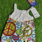 Baby Shirt Girl summer sleeve less white funky colors