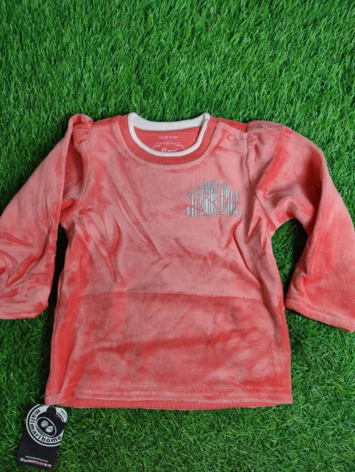 Baby Shirt baby Girl winter Season full sleeve pink Velvet