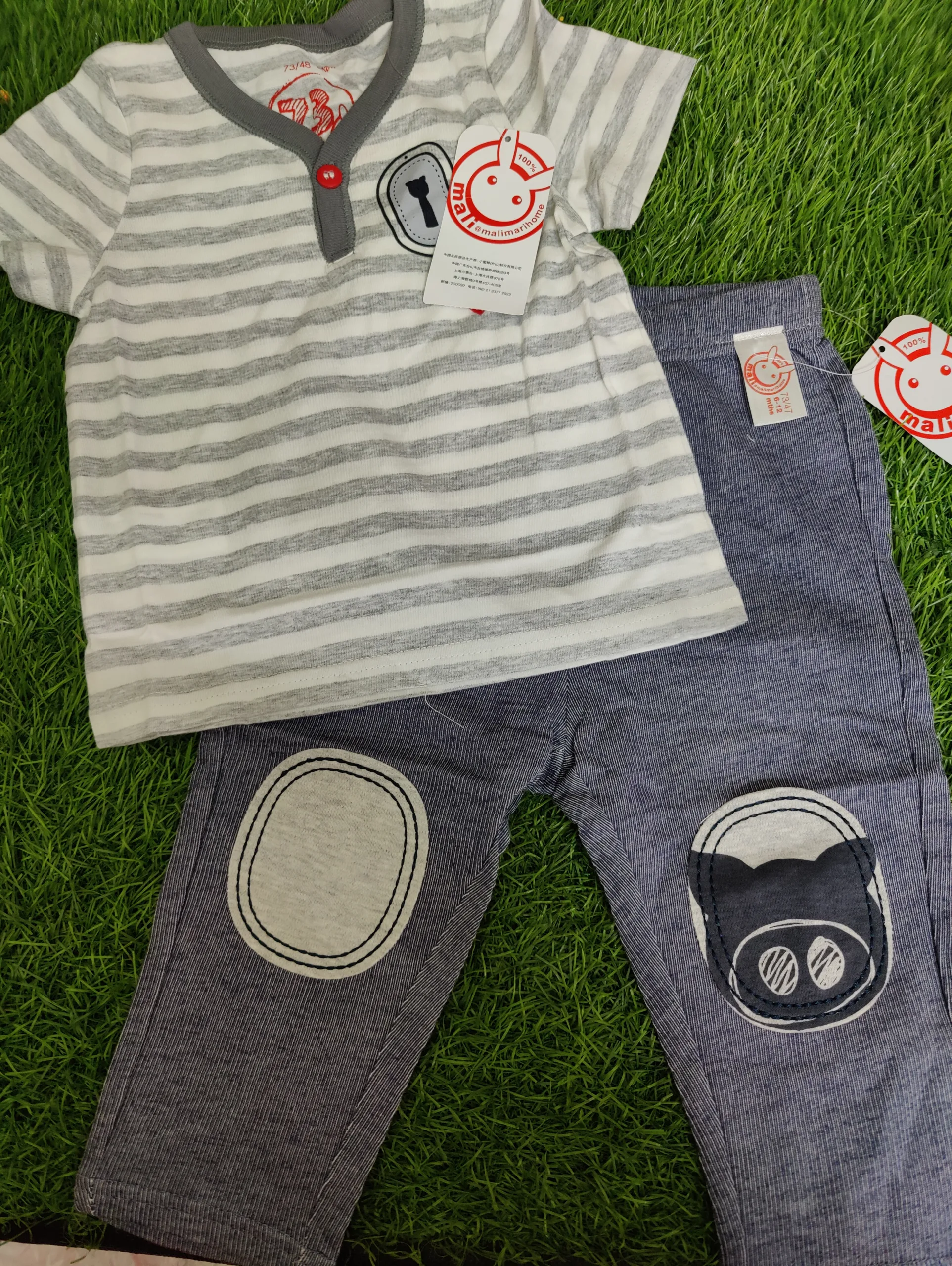 Baby Suite Baby Boy summer half sleeve gray Shirt with dark grey trousers Baby Suite Baby Boy summer half sleeve gray Shirt with dark grey trousers