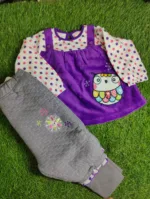 Baby Suite Baby Girl Winter Season full sleeve Purple with gray trouser