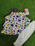 Baby Suite Baby girl summer Season sleeve less dots and white trousers